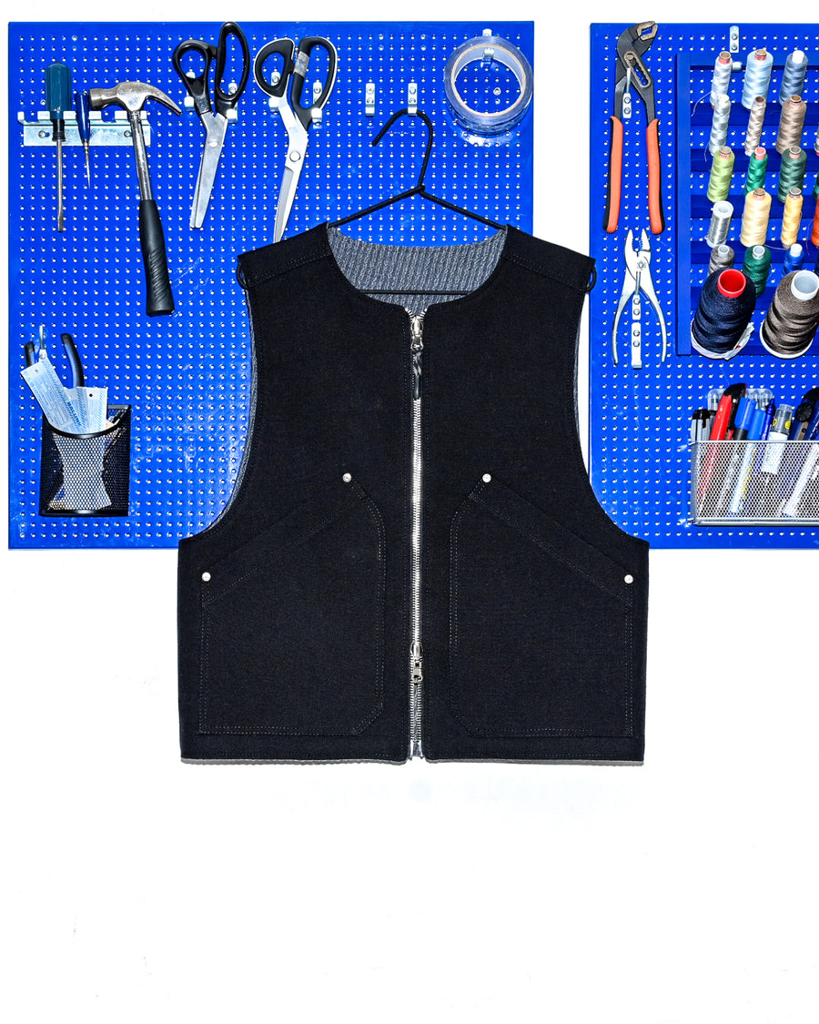 WOOL REVERSIBLE VEST